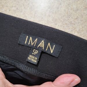 Iman SP pull on tummy contro bootcut pants black